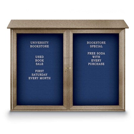 United Visual Products Indoor Enclosed Combo Board, 48"x36", Satin Frame/Grey & Pearl UVCB4836-GREY-PEARL